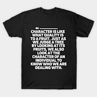 Character matters! T-Shirt